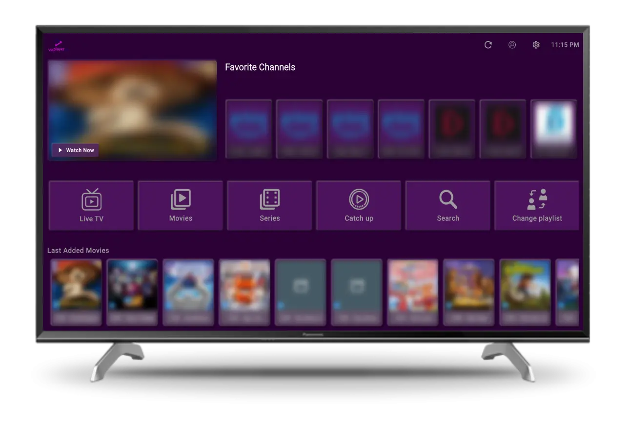 Prévia da interface do VU Player Pro, divulgada pelo fabricante